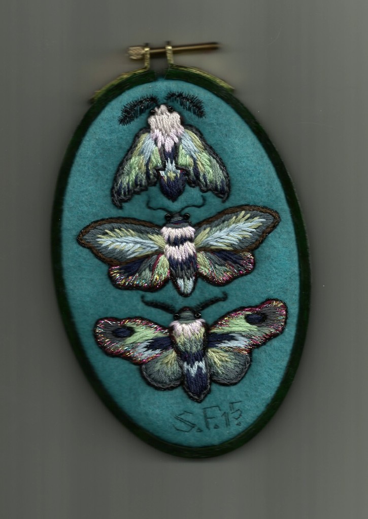 Moth Embroidery by Suzanne Forbes