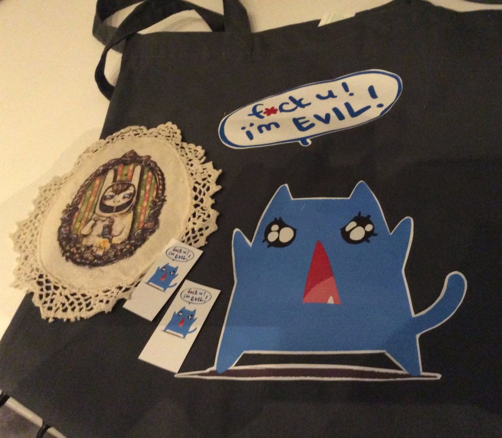 Daria Rhein's artwork on textiles, June 2016