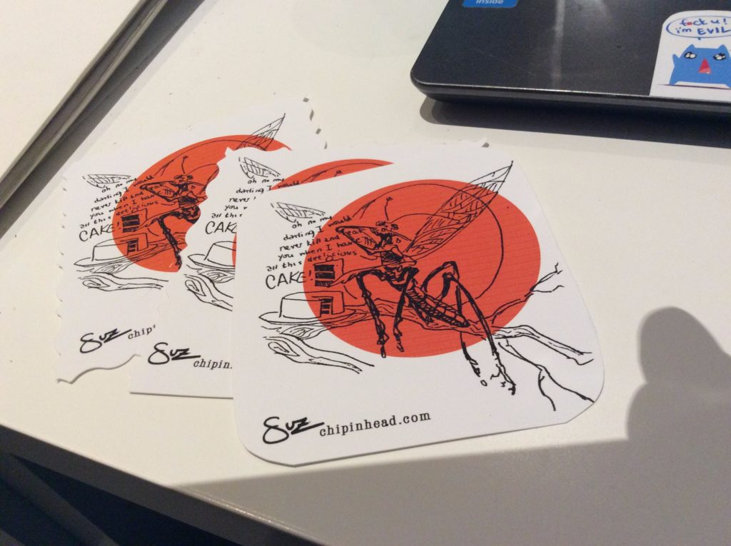 Suzanne Forbes mantis sticker 2016