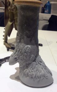 goat foot candleholder WIP Suzanne Forbes 2016