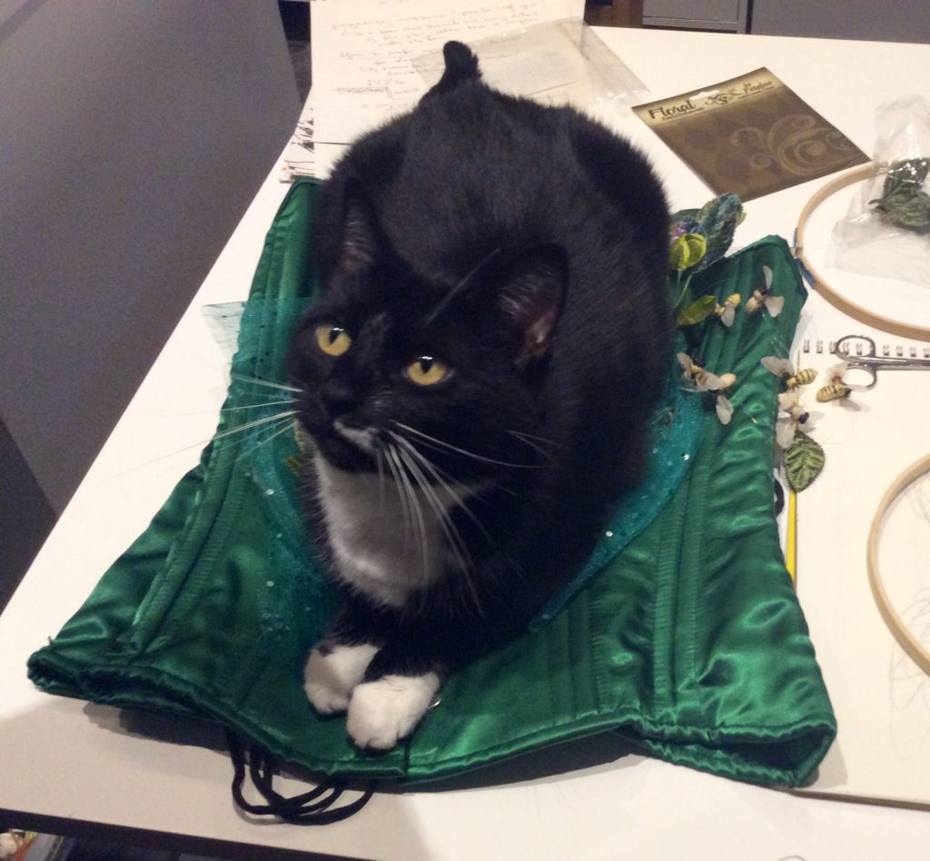 beaded corset WIP Suzanne Forbes 2016 helper