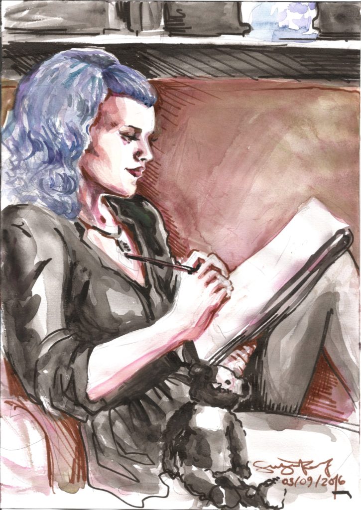 Daria at Cafe Bilderbuch Sept 2 2016 Suzanne Forbes