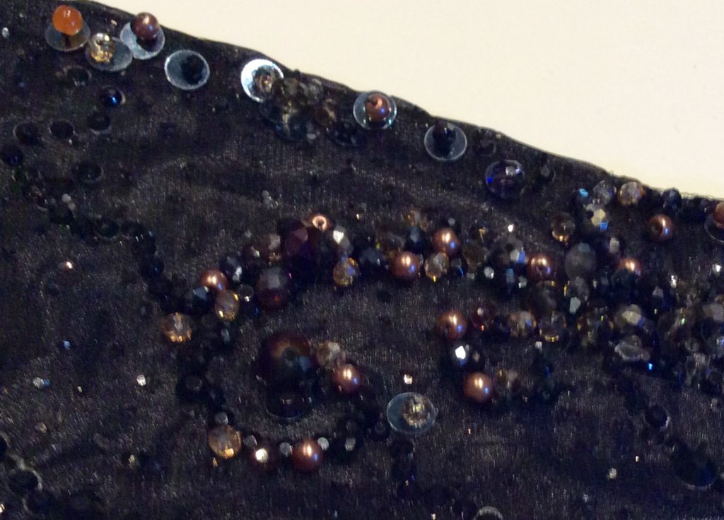 Halloween spider bead embroidery by Suzanne Forbes 2016