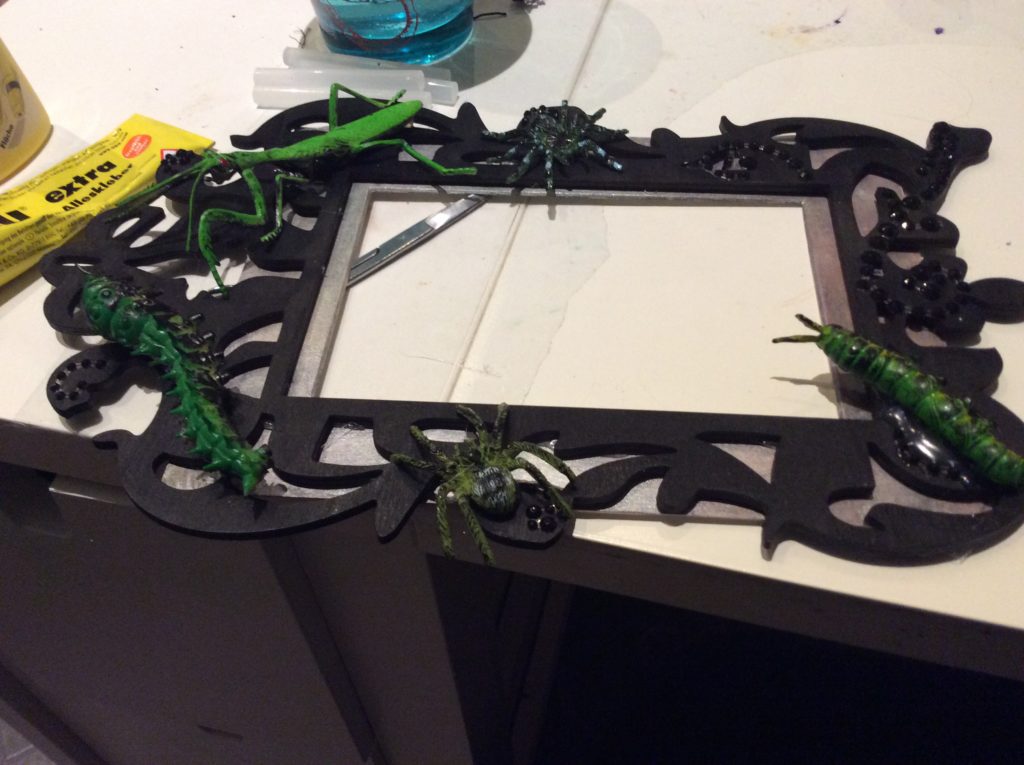 bug frame in progress by Suzanne Forbes
