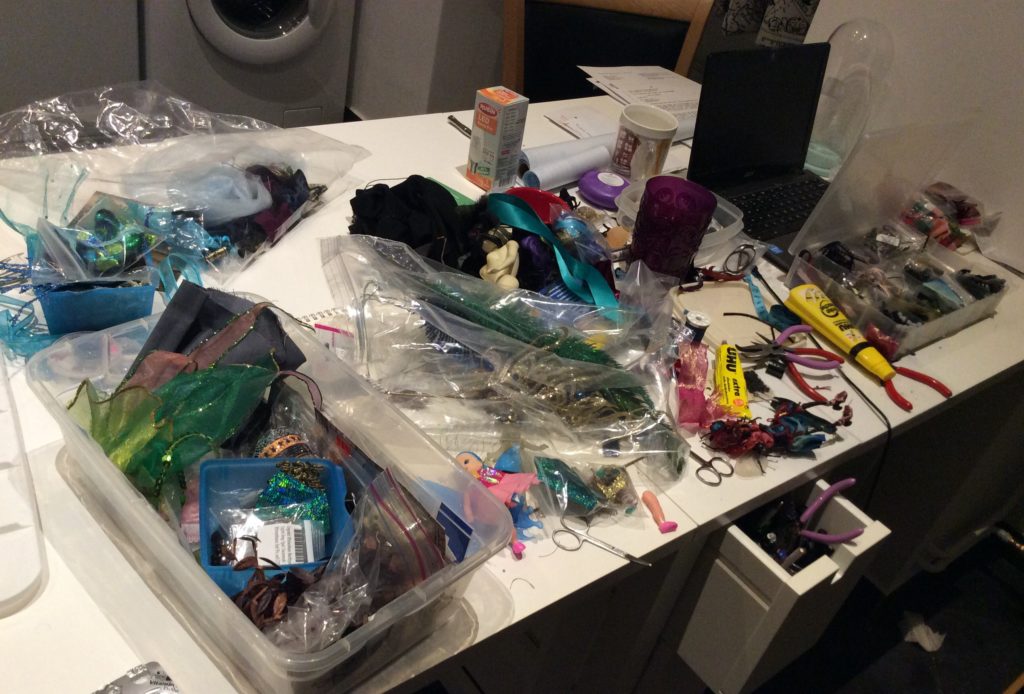 dollmaking worktable Suzanne Forbes Sept 2016