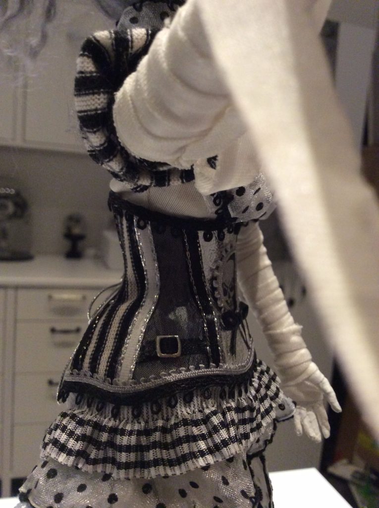 Suzanne Forbes Sideshow Bride of Frankenstein custom doll corset