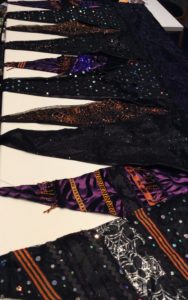 Suzanne Forbes crazy quilt mantel scarf Halloween 2016