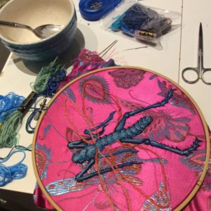  Embroidered insect by Suzanne Forbes 2017