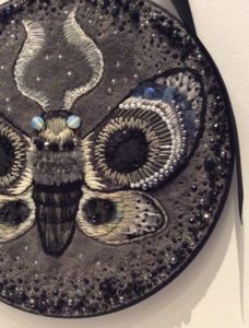 Grey Embroidered Moth by Suzanne Forbes January 2017