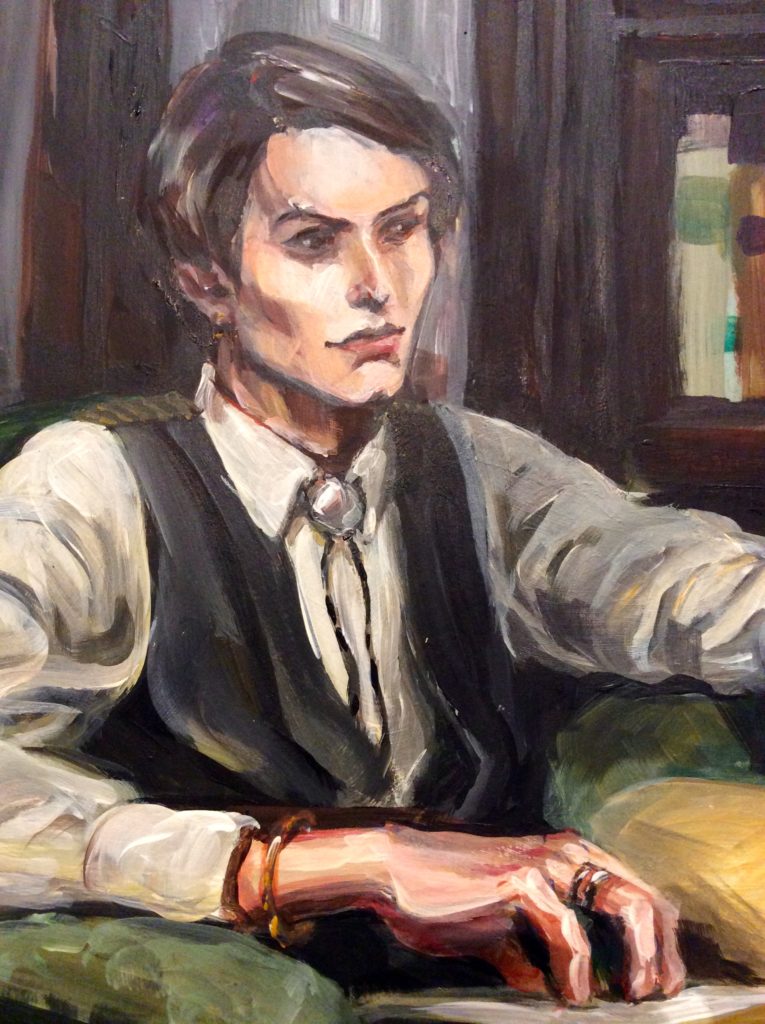 Bryce in library by Suzanne Forbes Feb 12 2017 face