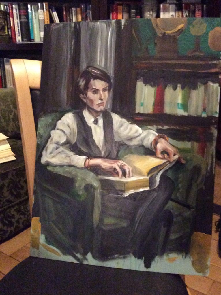 ryce in library by Suzanne Forbes eb 12 2017 WIP. 2 - Edited