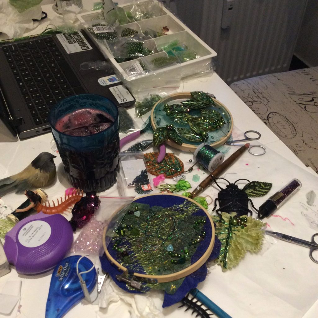 beetle embroidery by Suzanne Forbes Feb 2017