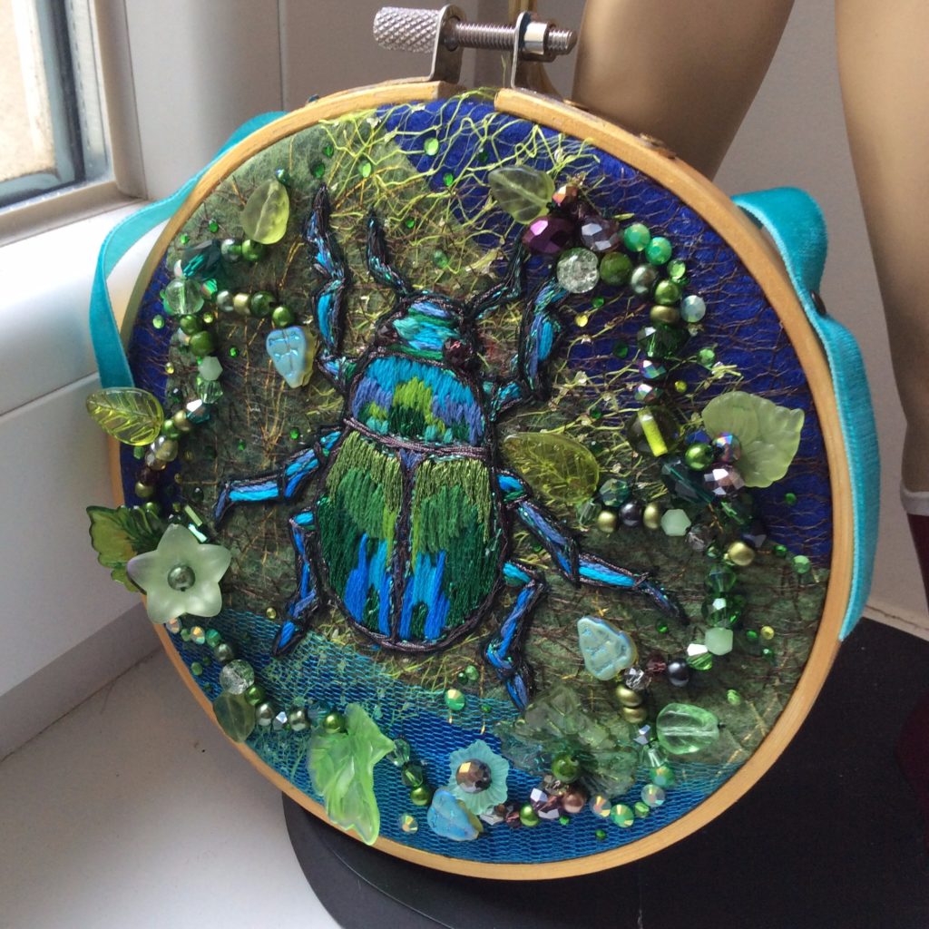 beetle embroidery by Suzanne Forbes Feb 2017