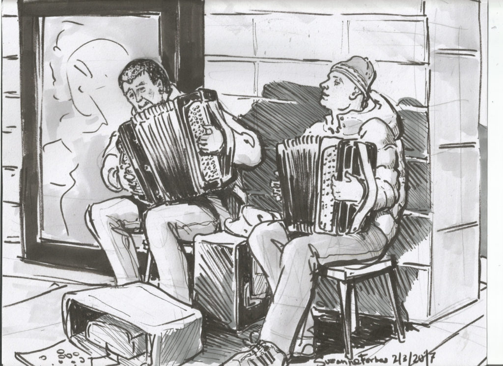 Accordionists at Yorckstrasse by Suzanne Forbes March 1 2017