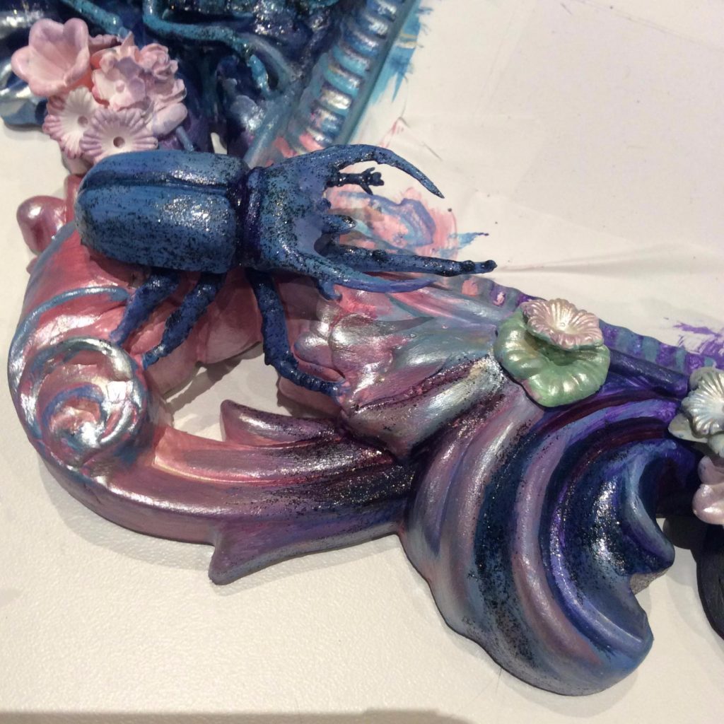 By Suzanne Forbes Gothic Rococo insect mirror 2017