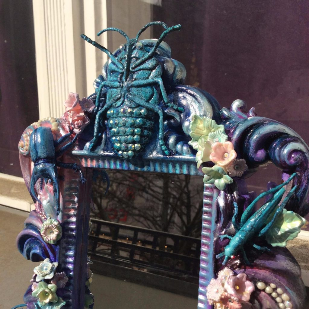 By Suzanne Forbes Gothic Rococo insect mirror 2017