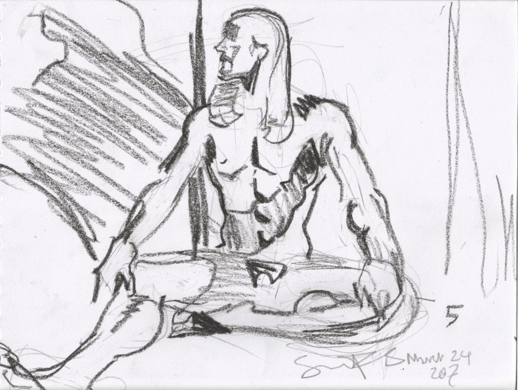 Life drawing 5 min 2 by Suzanne Forbes March 24 2017