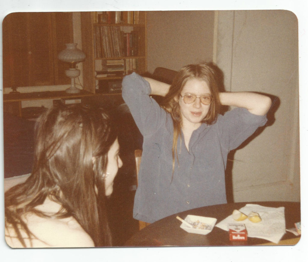 Me age 15, with Paul, winter 1982