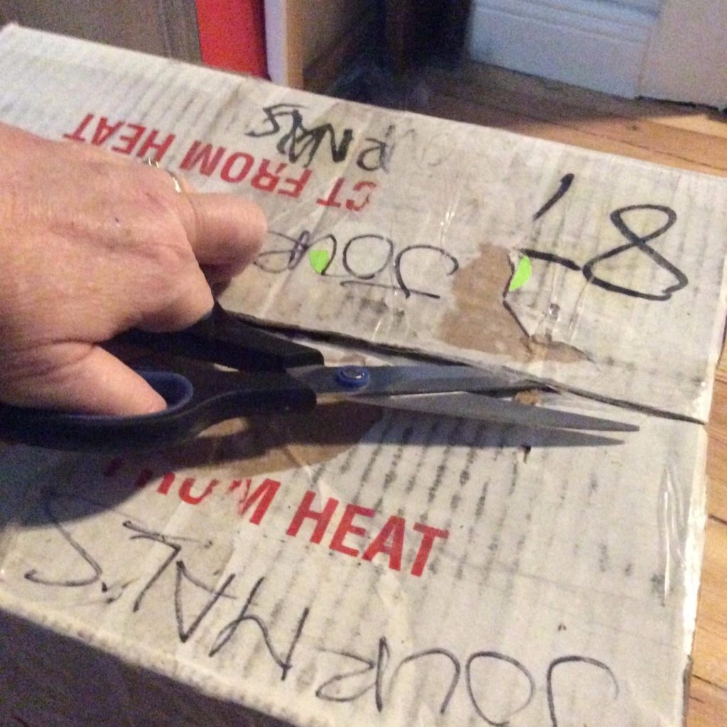 Opening my 80s and 90s journals box to write this piece, 2017.