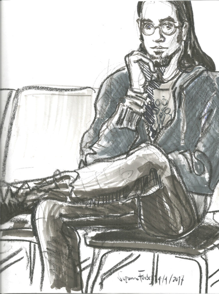 Dan At Charite April 4 2017 by Suzanne Forbes