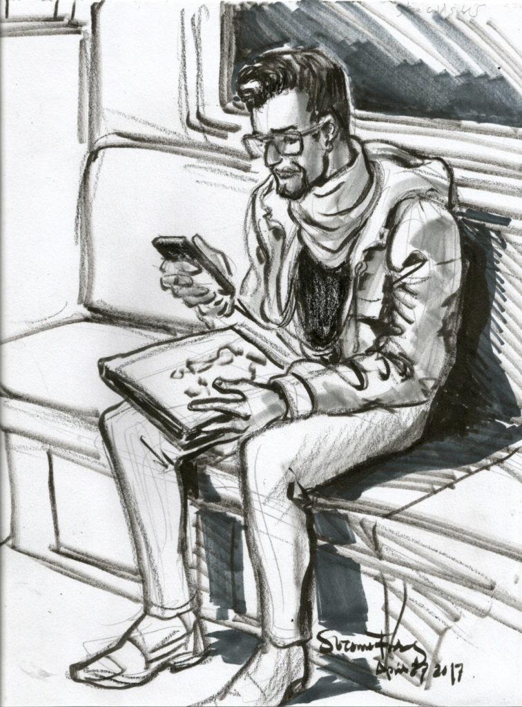 phone guy by Suzanne Forbes April 27 2017