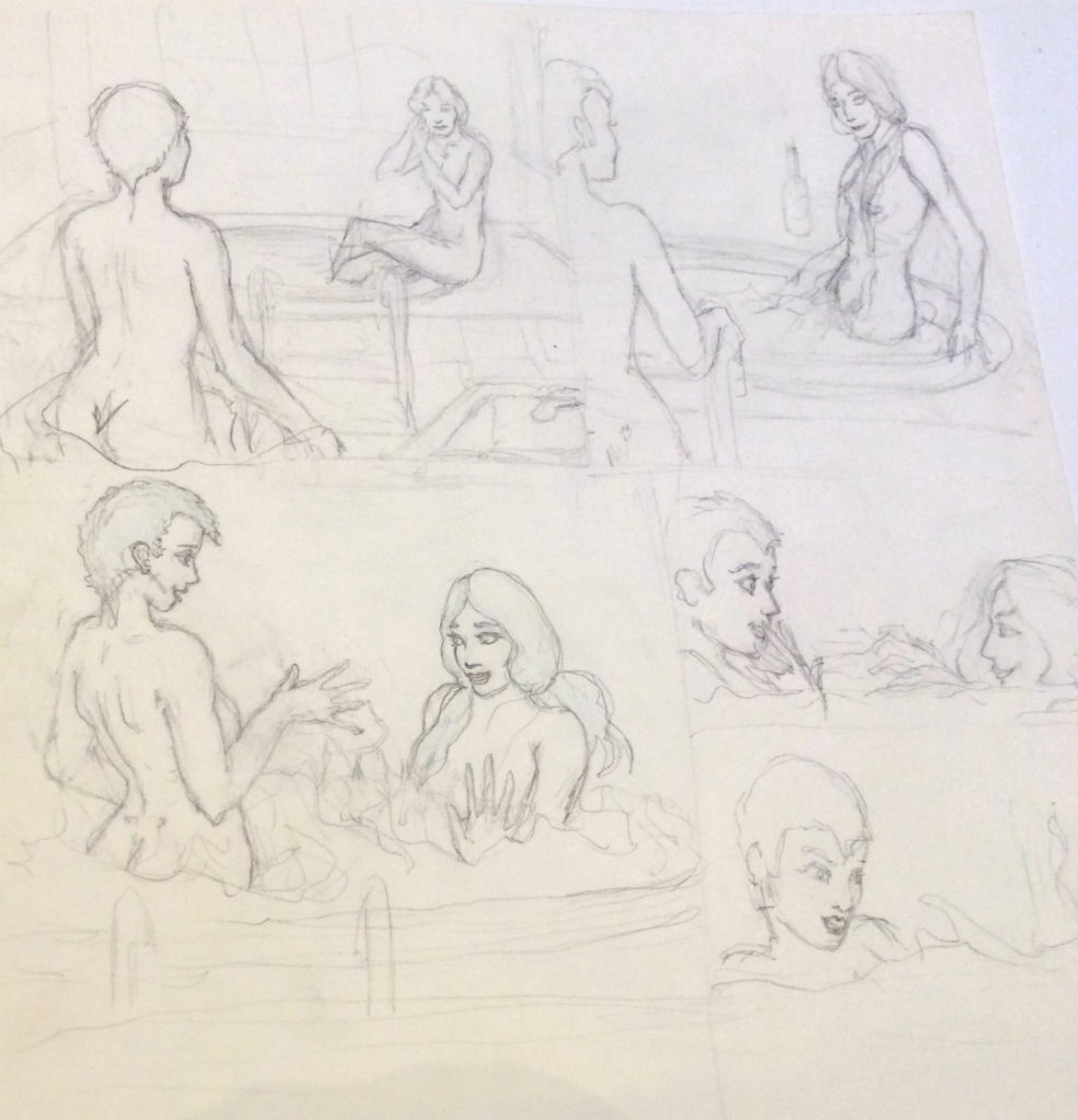 Rahne and Dani page pool prob 1986 Rachel Ketchum