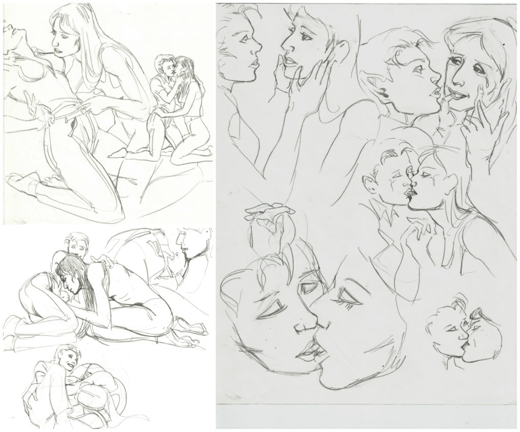 Rahne and Dani slash art by Rachel Ketchum prob 1987