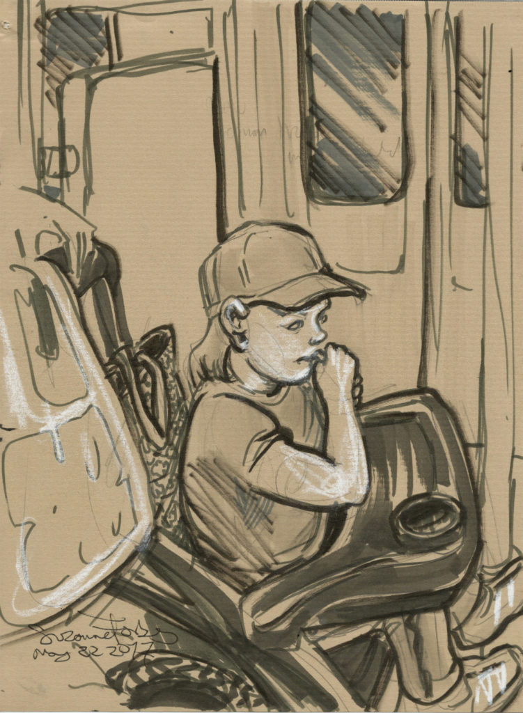 trucker child unterweg by Suzanne Forbes May 23 2017