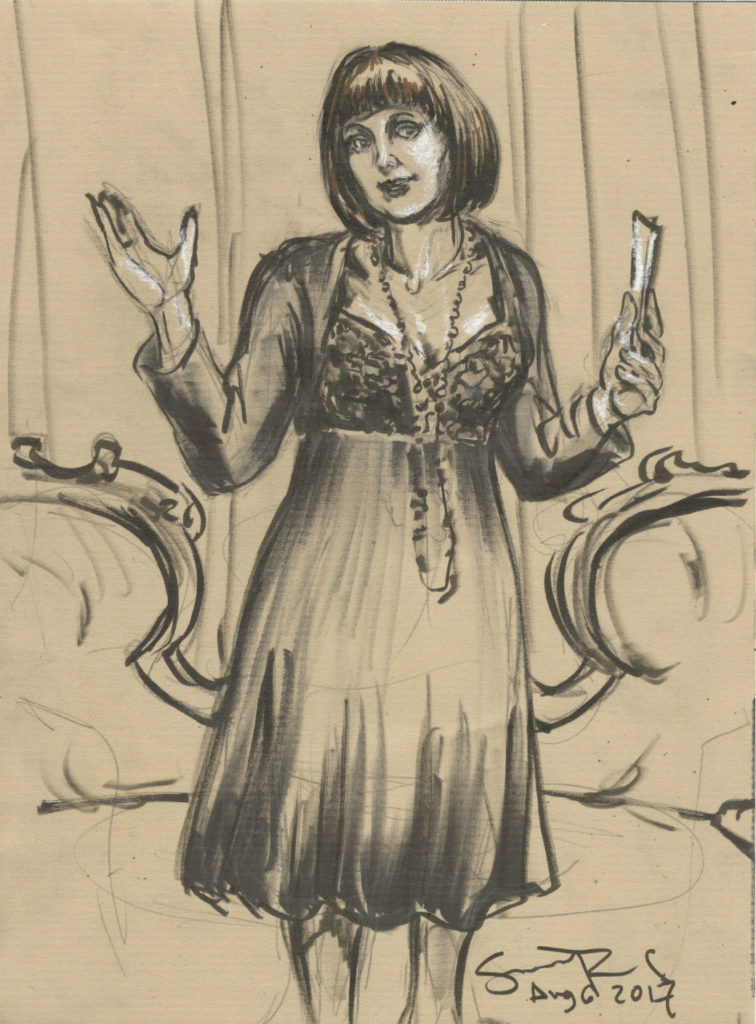 LalaVox hosting Dr Sketchys Berlin Aug 6 2017 by Suzanne Forbes