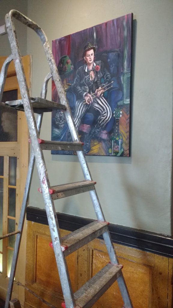 painting of Rah Hell by Suzanne Forbes at Ludwig photo by Suzanne Wegh