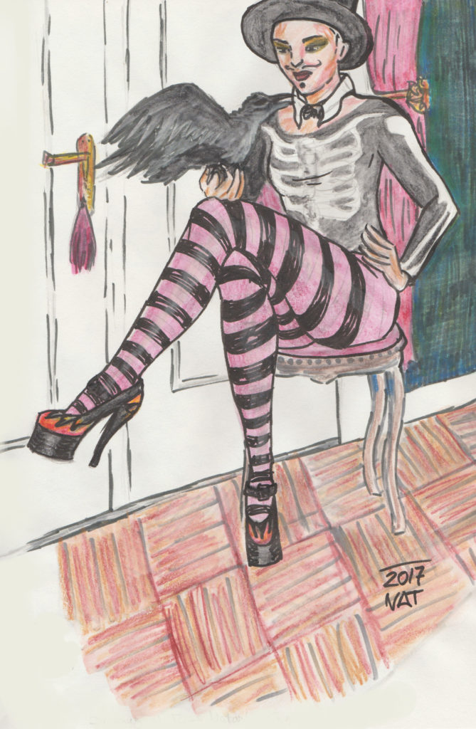 Miss Natasha Enquist with Crow by Natascha Artworx Oct 30 2017