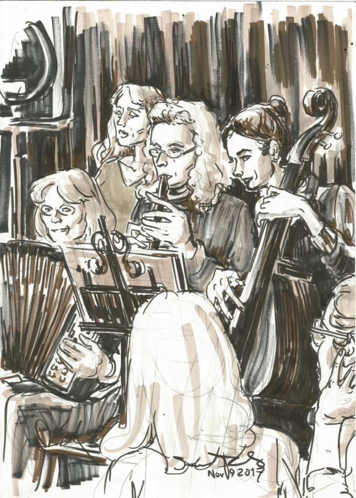 Women performing at Uke Boogie Nov 9 2017 by Suzanne Forbes