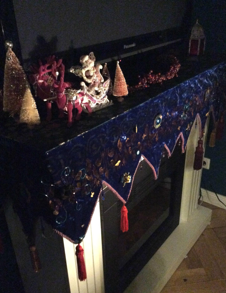 mantel scarf and fearless pink Gay Santa by Suzanne Forbes 2000 2016