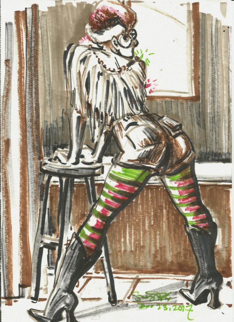 Miss Natasha Enquist elf butt Dec 22 2017 by Suzanne Forbes