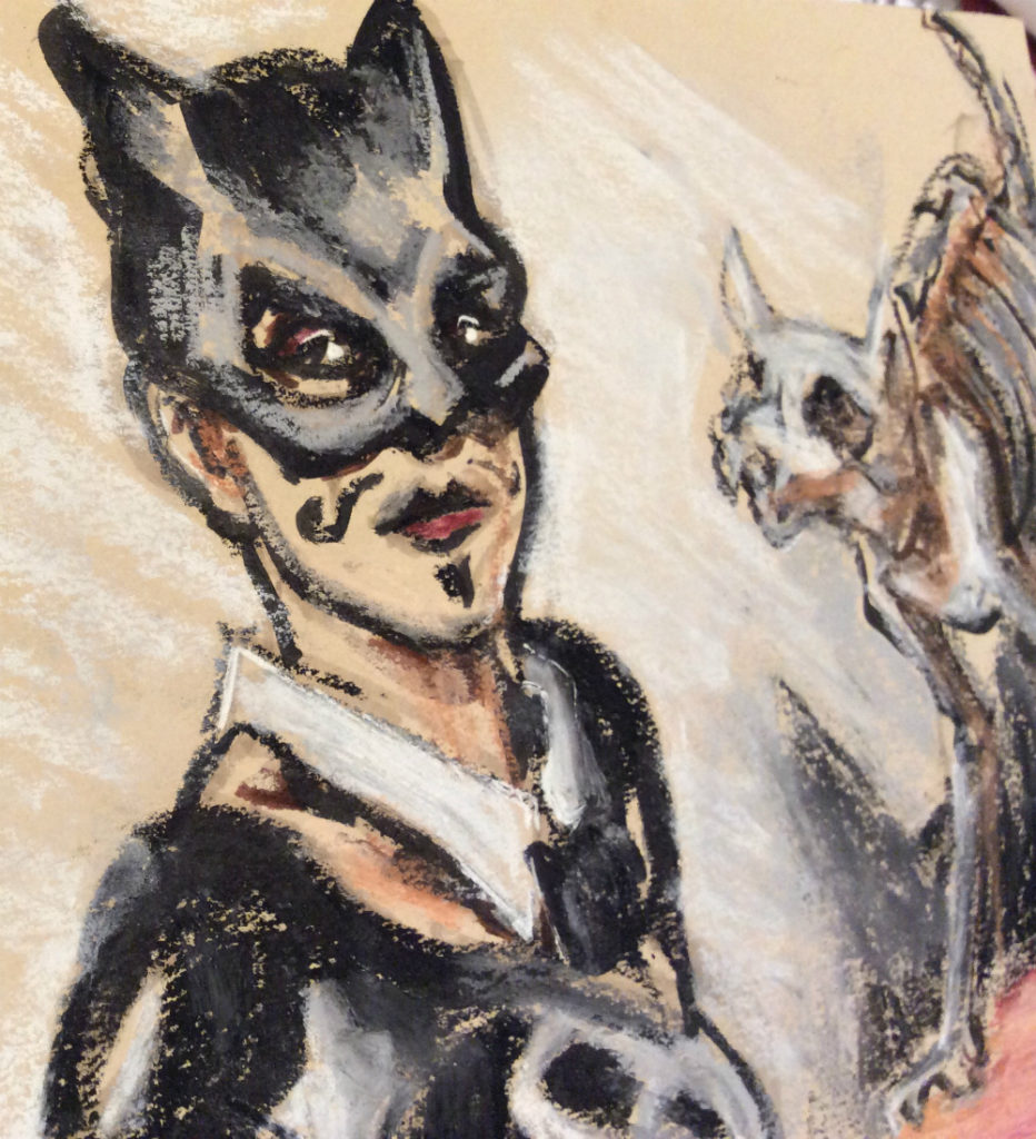 Miss Natasha Enquist in Cat Mask by Suzanne Forbes Dec 17 2017 detail