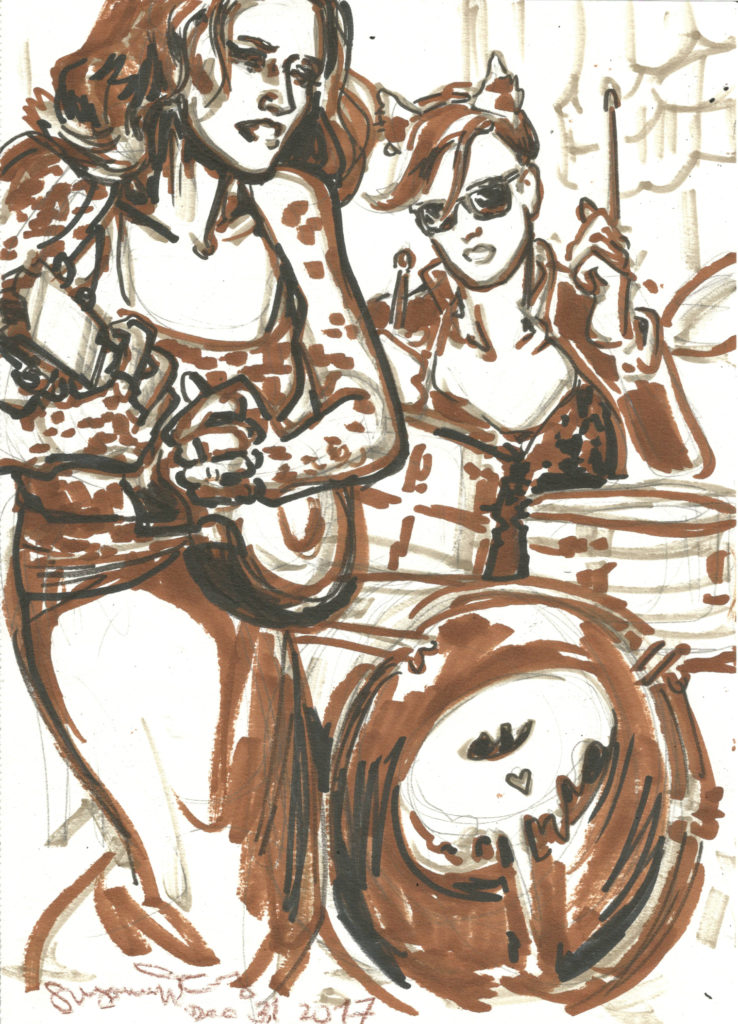 Alfred Ladylike and Rah Hell of Donut Heart by Suzanne Forbes Dec 31 2017