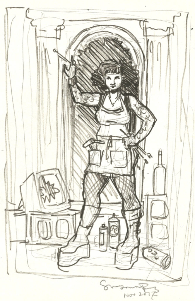 Study for Muse of Fine Arts by Suzanne Forbes Nov 2017 1