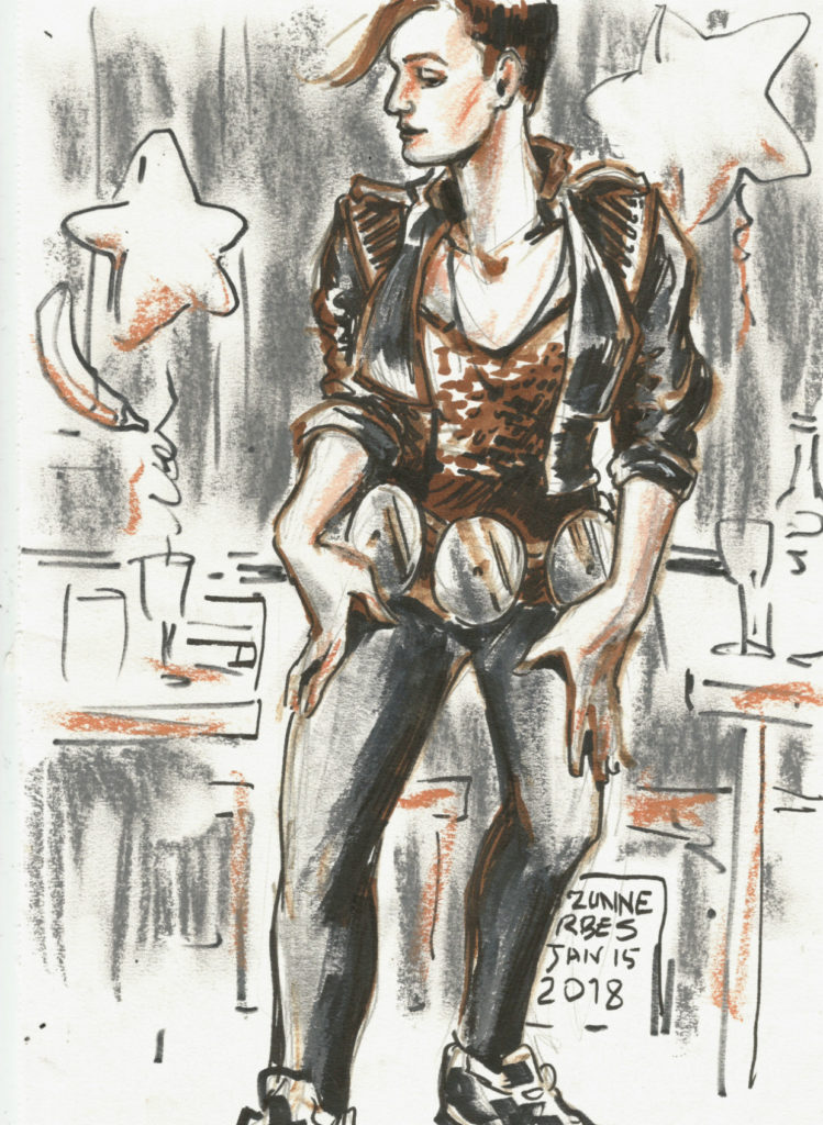 Rah Hell dancing on New Years Eve 2017 by Suzanne Forbes