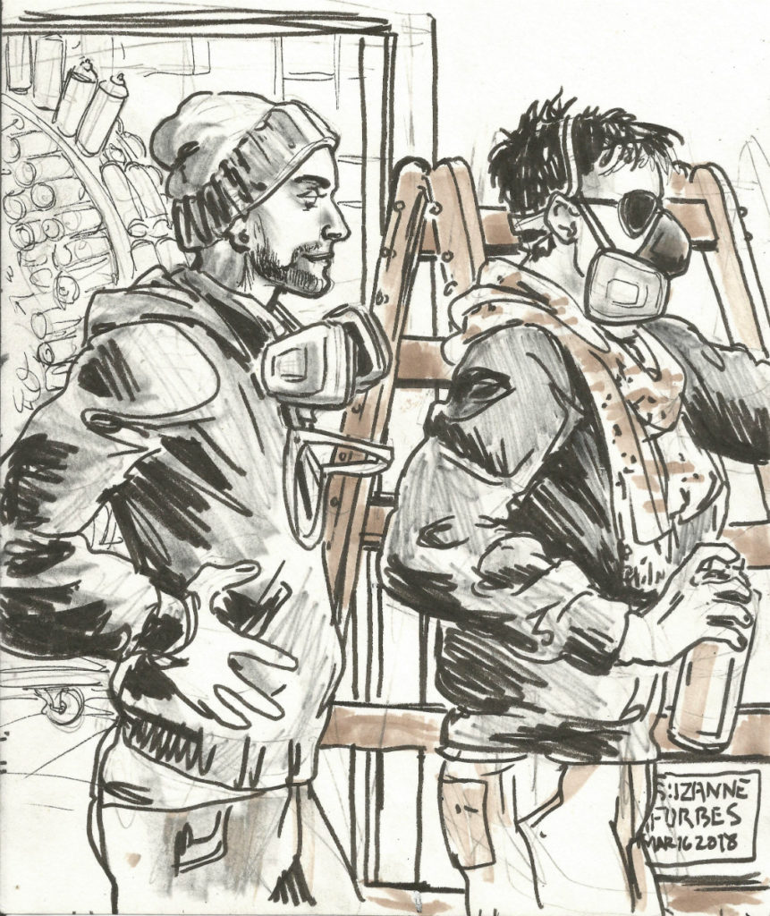 Art team at Wandelism March 16 2018 by Suzanne Forbes