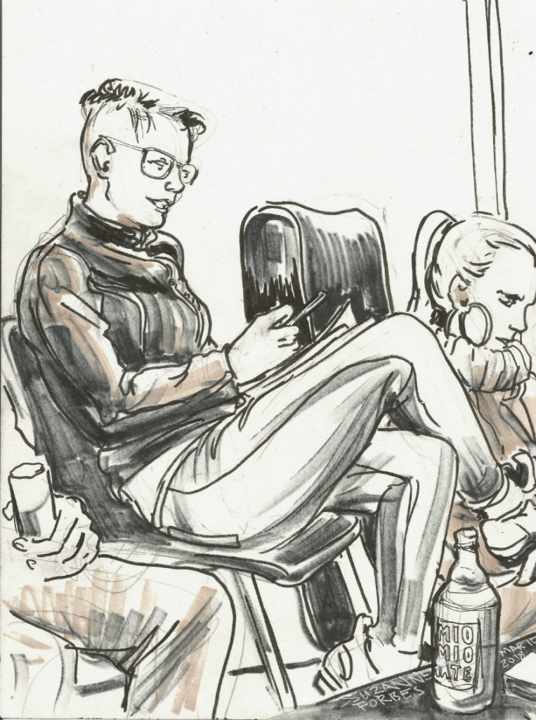 Young artist at Wandelism March 15 2018 by Suzanne Forbes